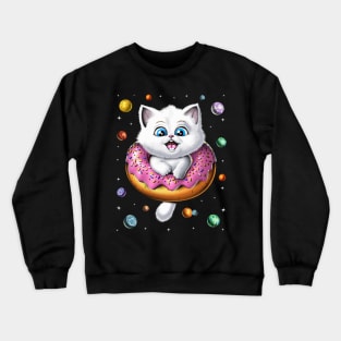 Space Cat Donut Crewneck Sweatshirt